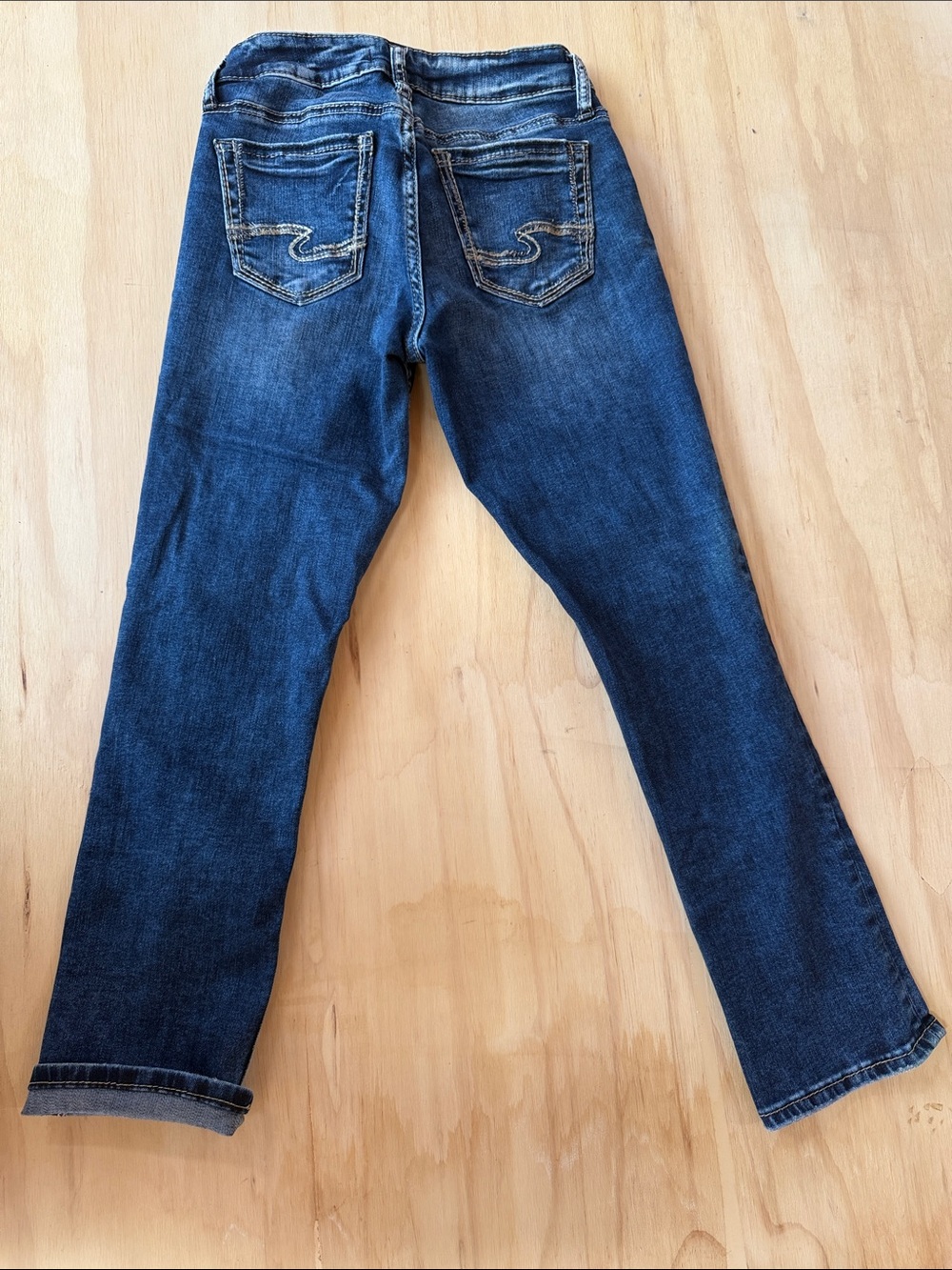 Silver Jeans Dark Blue Ankle Crop Jeans